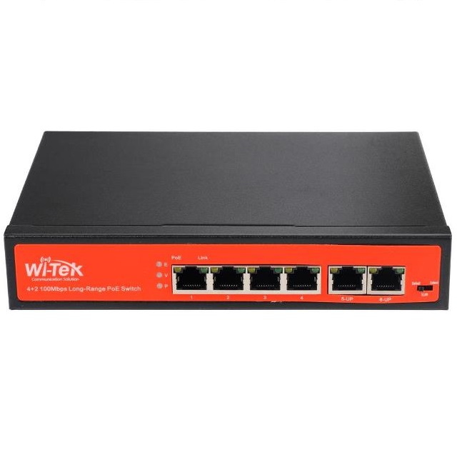 Nuevo Swtich Wi-Tek  PS-205 para conexiones Poe hasta 30 watios con dos uplinks fast ethernet. Permite conexiones hasta 250 metros a través de cable Utp